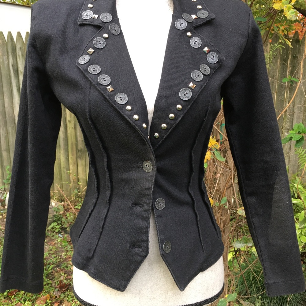 Vintage L. A. Gear Studded Denimn Jacket - Picture 7 of 16